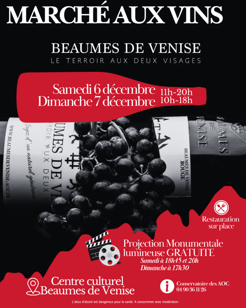 Marché vins Beaumes de Venise